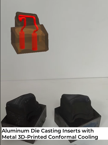 Aluminum die casting insert-metal 3d printed