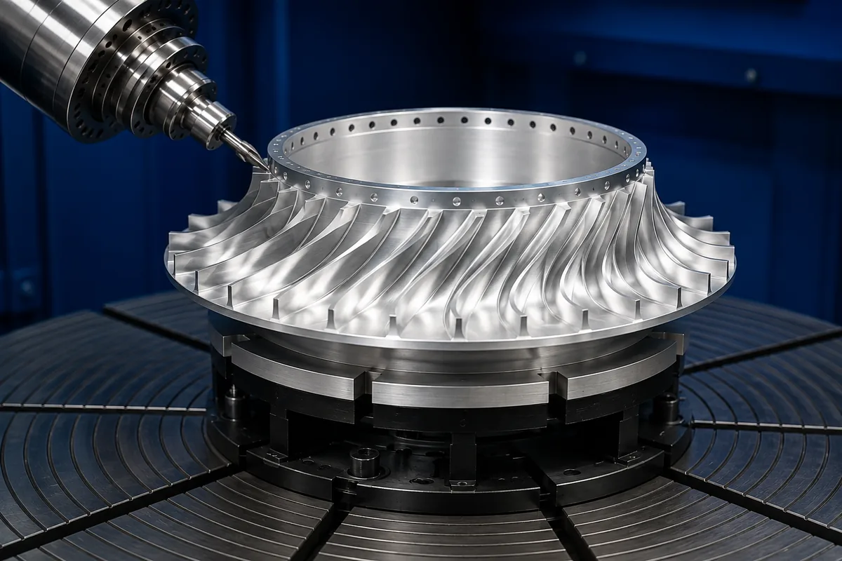 5-axis CNC machined aluminum impeller