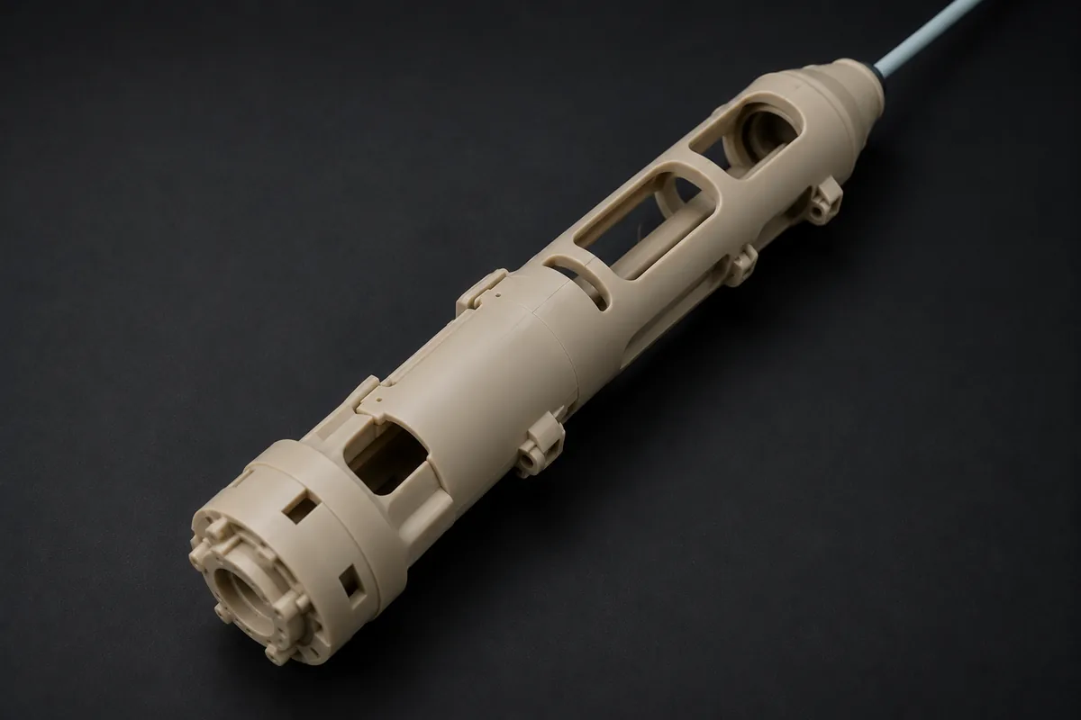 Complex PEEK CNC machined component